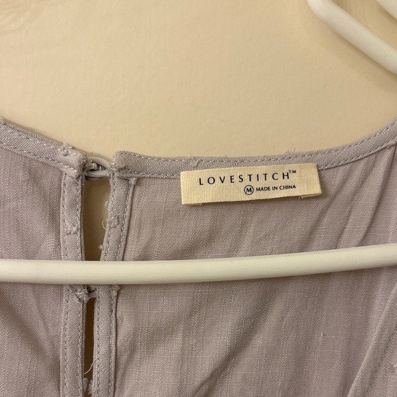 Love Stitch boho Light Purple Gray Long Sleeve Dress - Medium - Picture 3 of 8